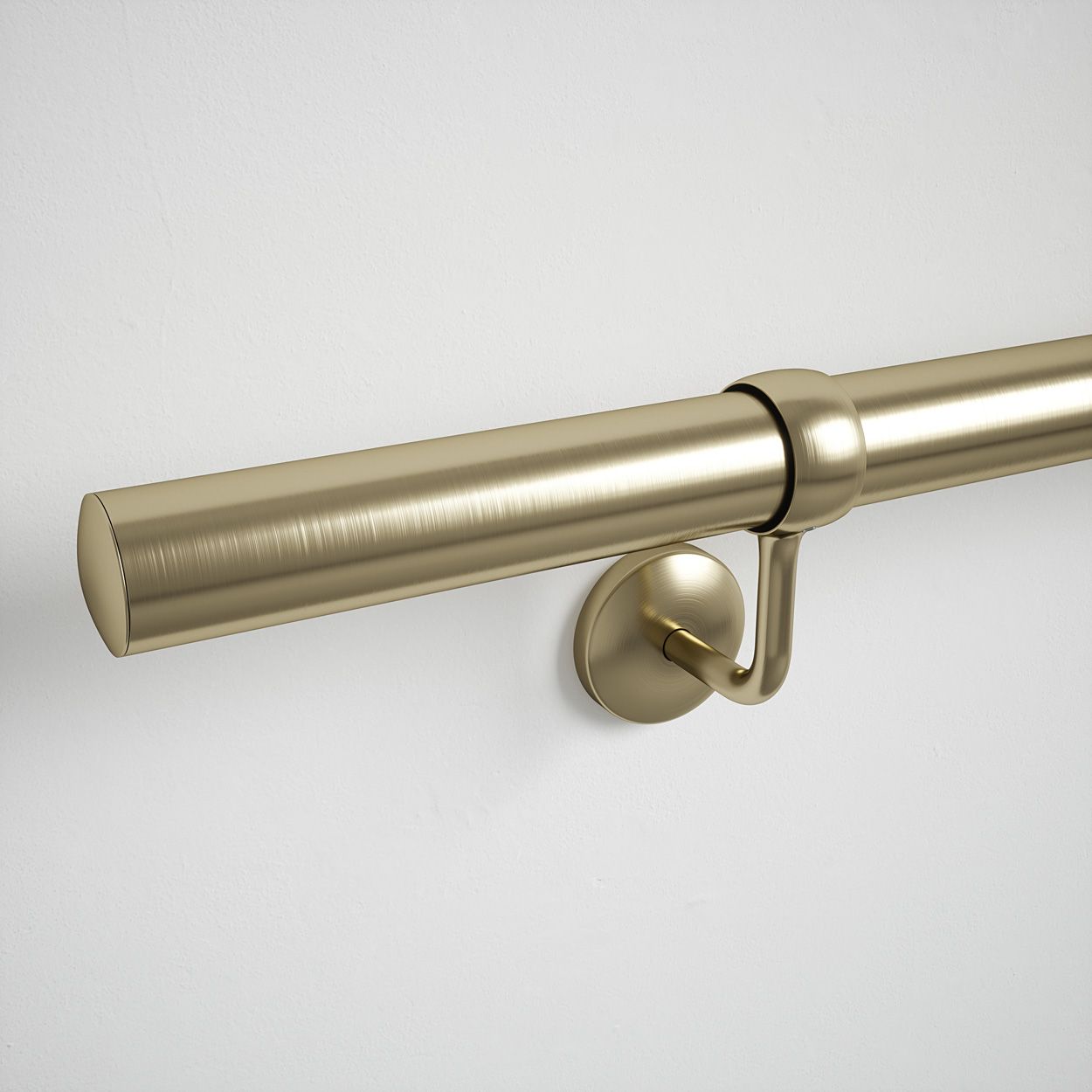 Forgeworks Satin Brass Stair Hand Rail Kit 3.6M