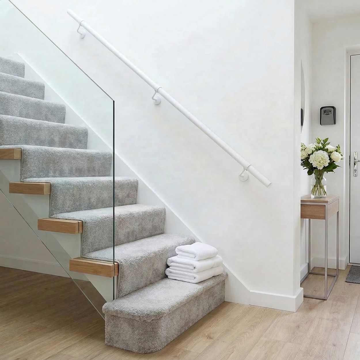 Forgeworks Matt White Stair Hand Rail Kit 2.4M