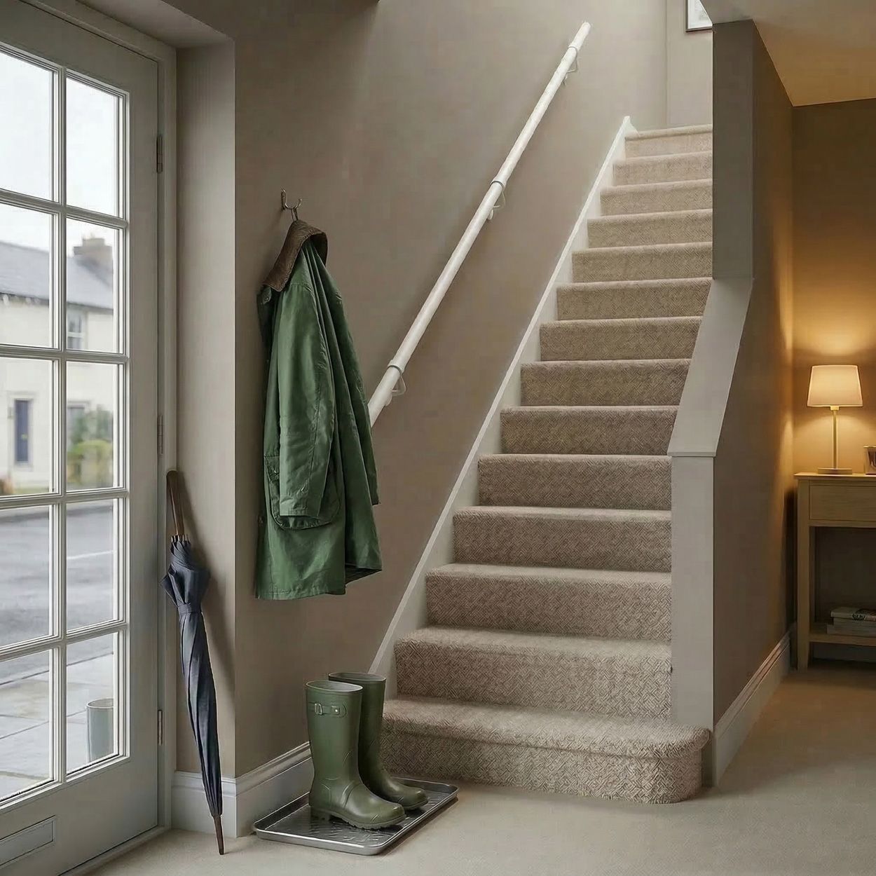 Forgeworks Matt White Stair Hand Rail Kit 2.4M