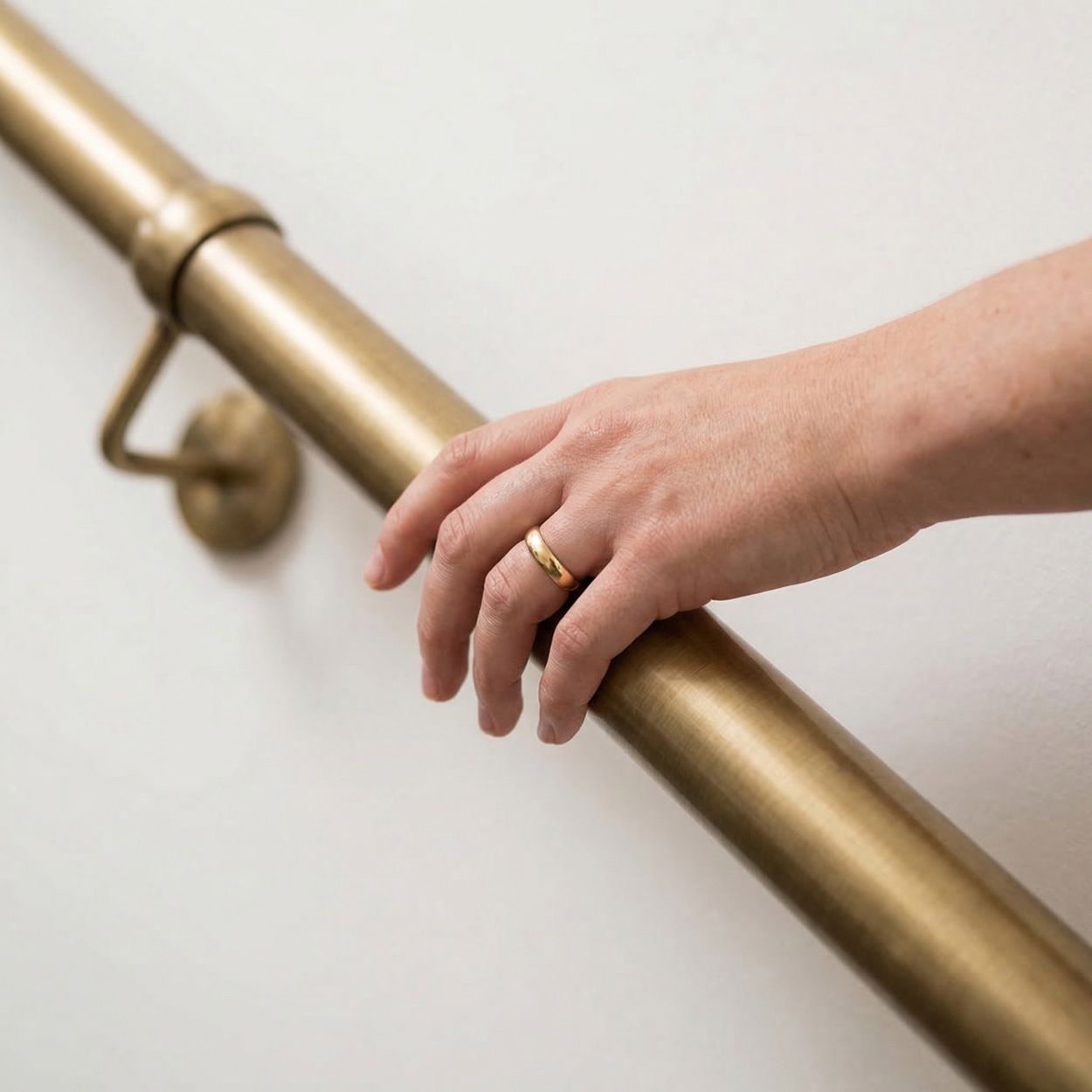 Forgeworks Antique Brass Stair Hand Rail Kit 2.4M