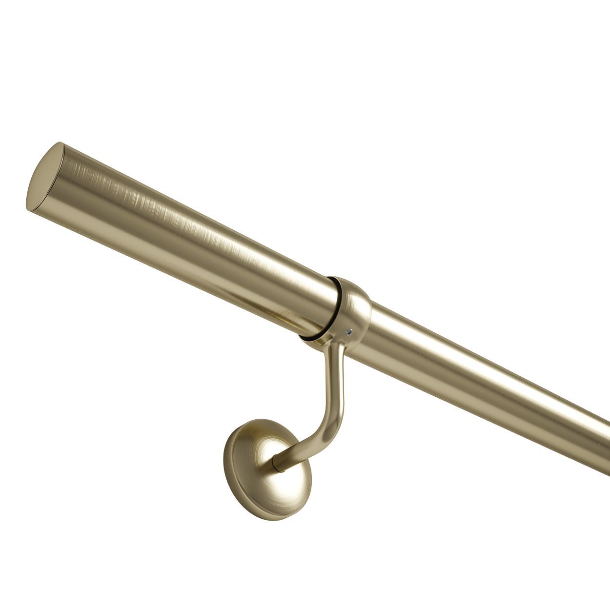 Forgeworks Satin Brass Stair Hand Rail Kit 2.4M