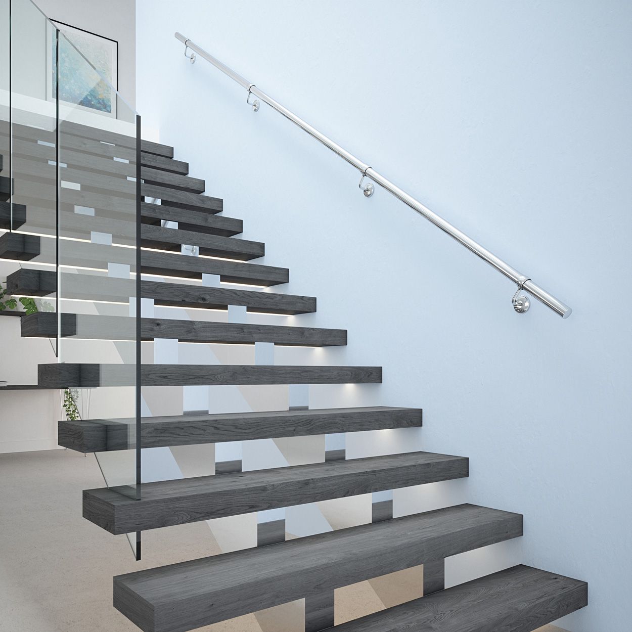 Forgeworks Polished Stair Hand Rail Kit 1.2M