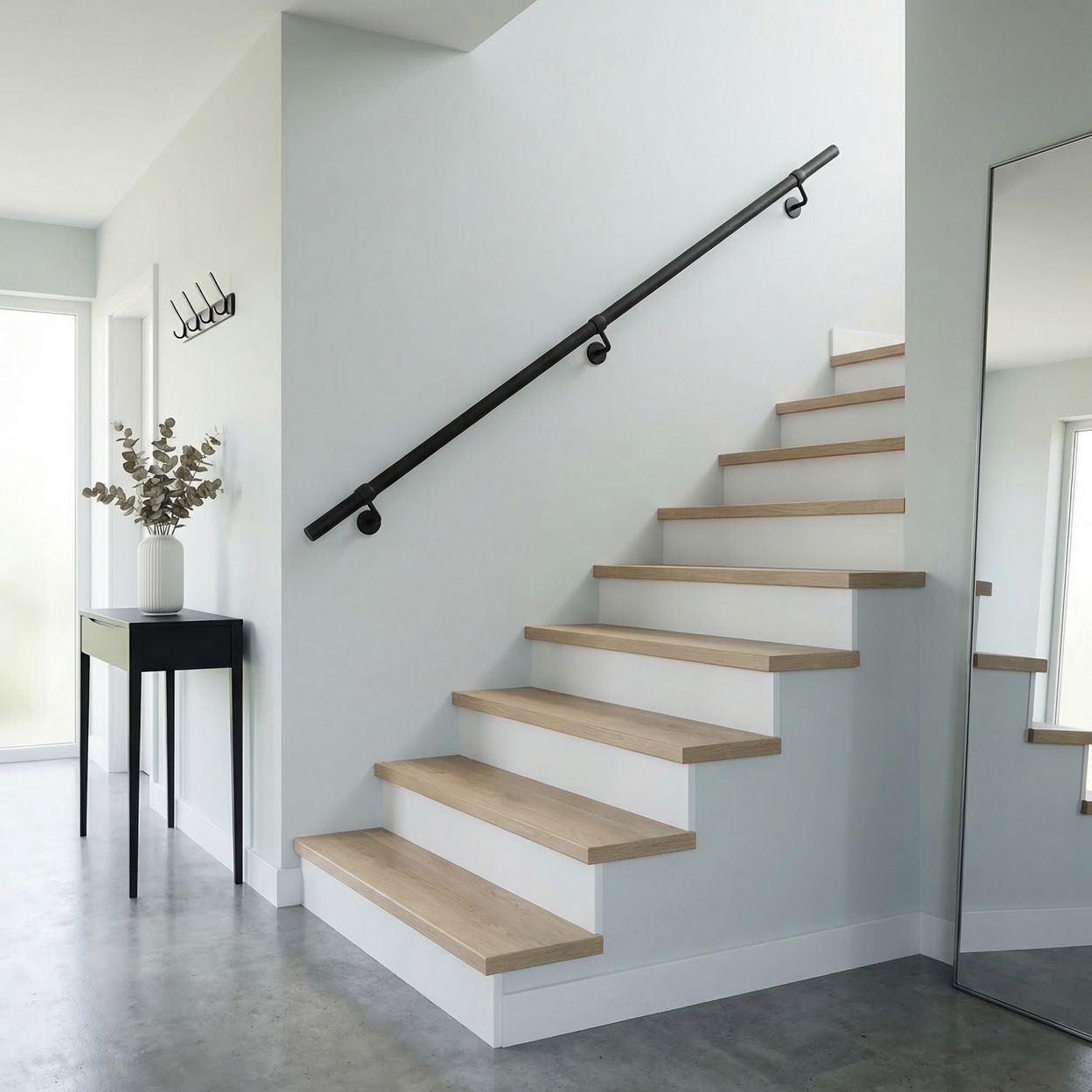 Forgeworks Matt Black Stair Hand Rail Kit 1.2M