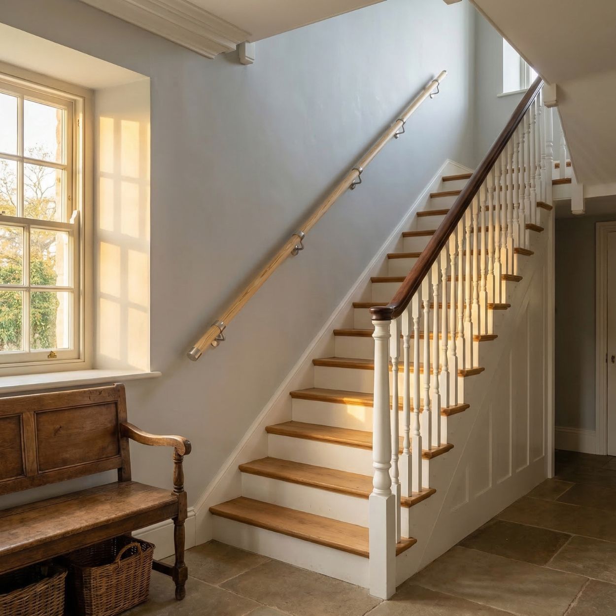 Woodworx Stair Hand Rail Kit Pine Wood 3.6M