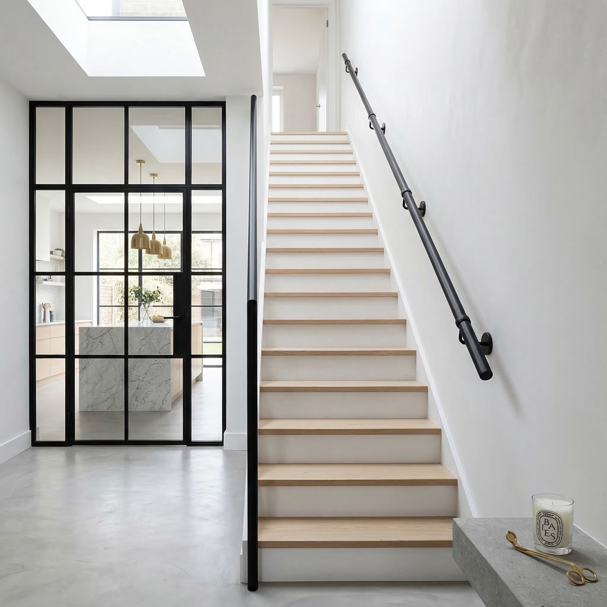 Forgeworks Matt Black Stair Hand Rail Kit 3.6M