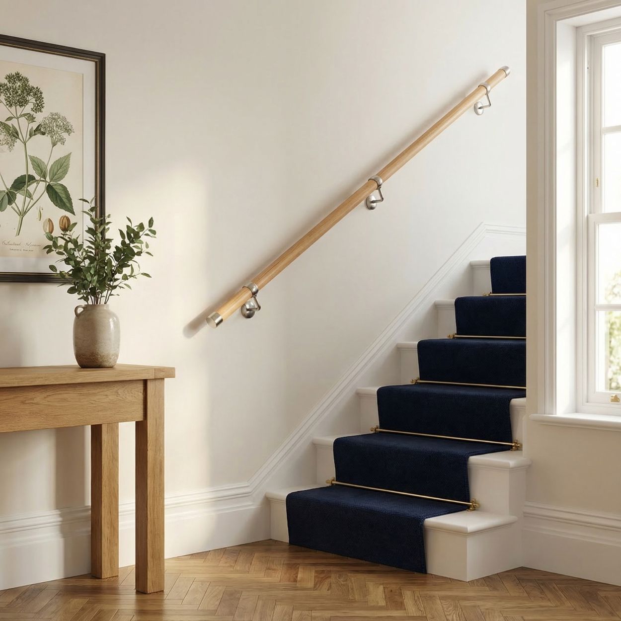 Woodworx Stair Hand Rail Kit Oak Wood 2.4M