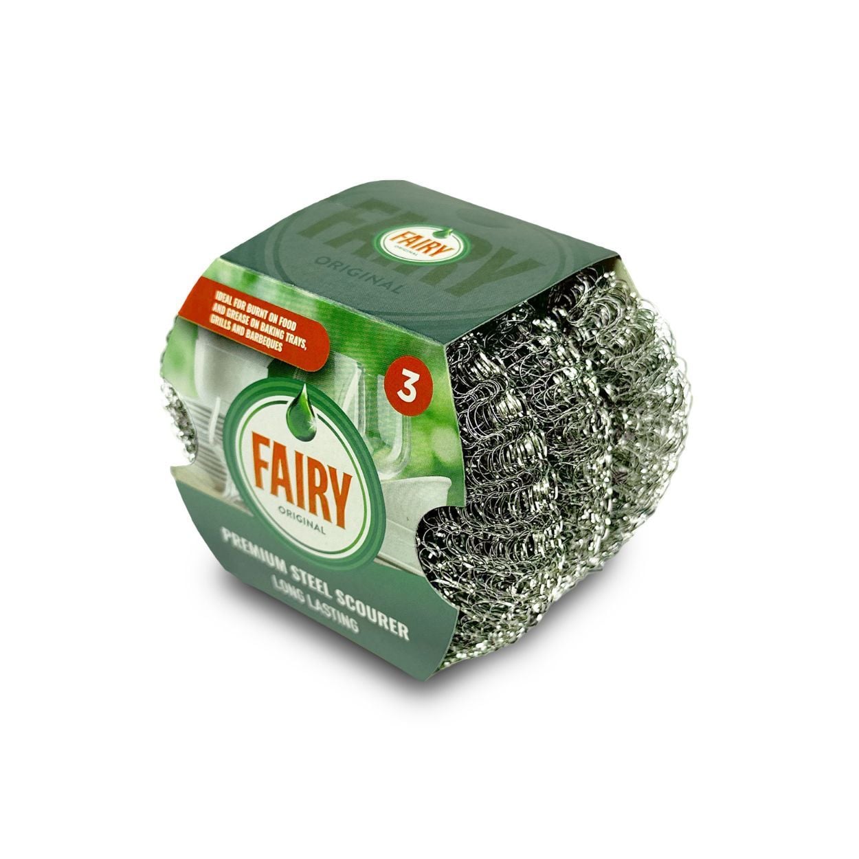 Fairy Steel Scourers 3Pk