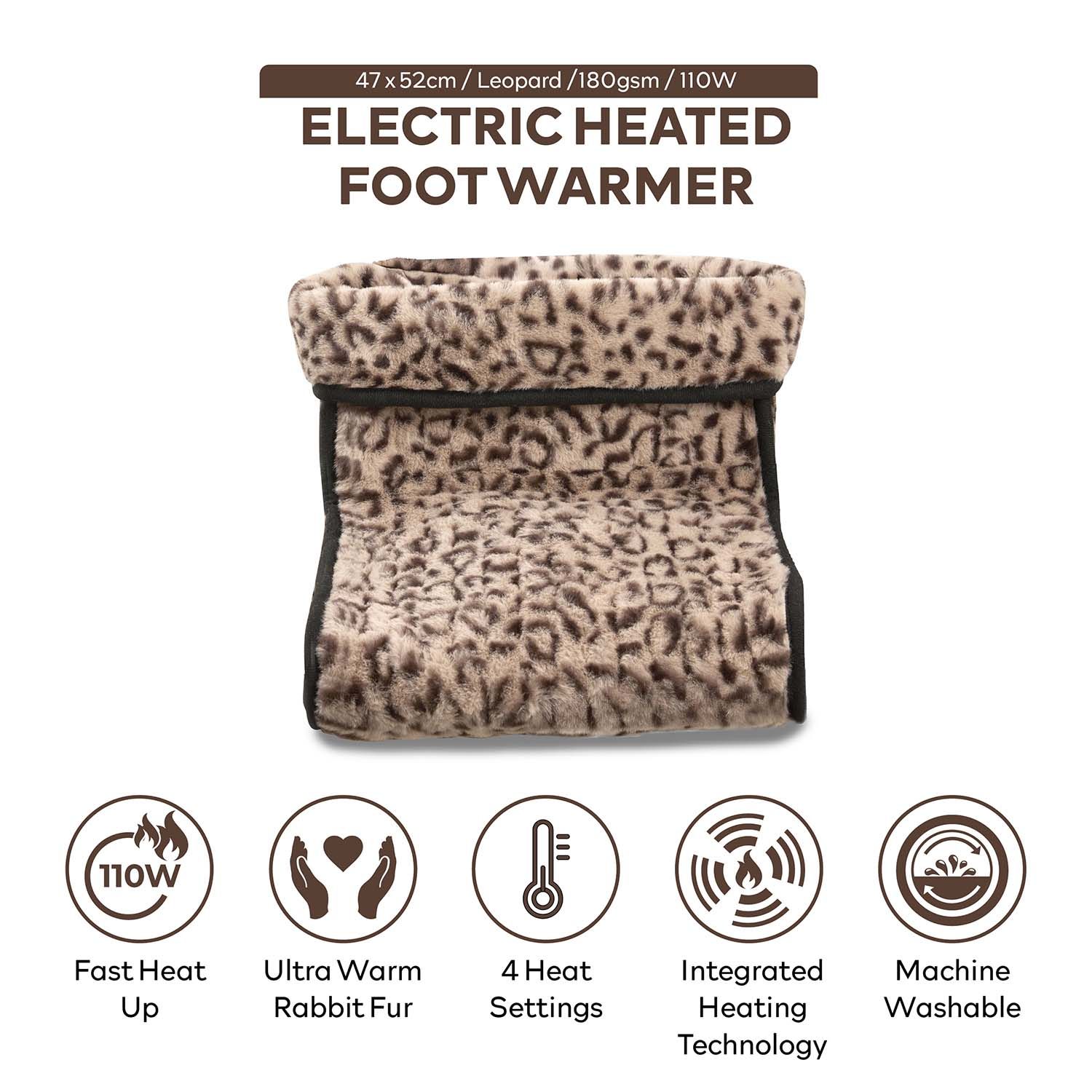 Heated Foot Warmer Faux Rabbit