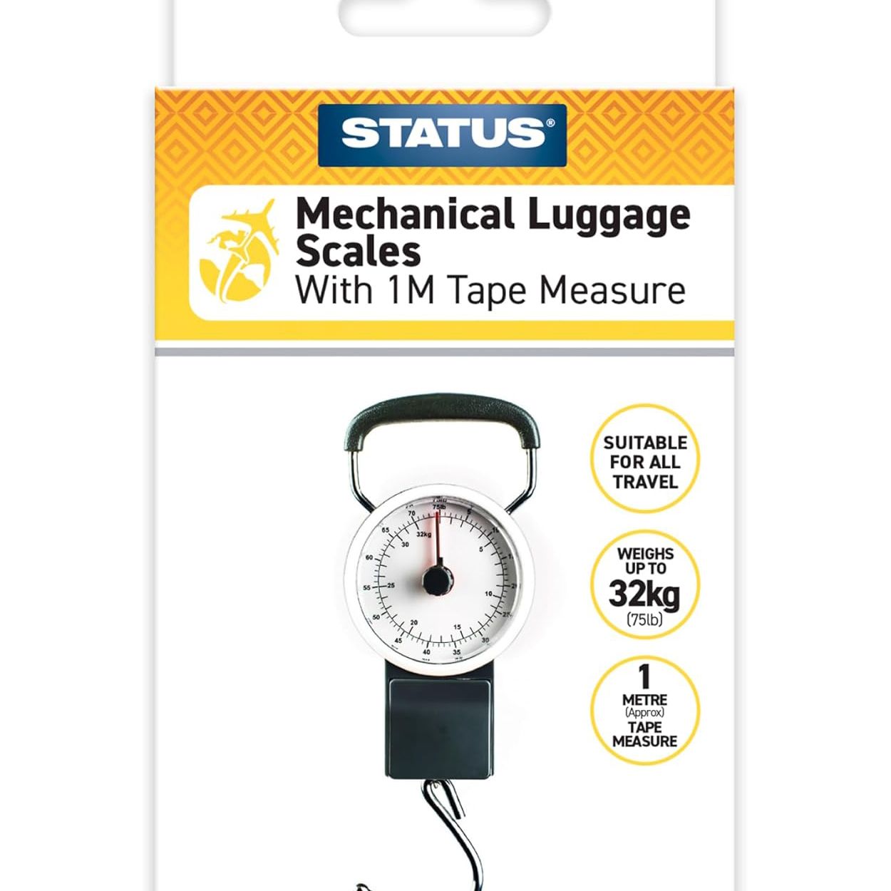 Status Mechanical Luggage Scales with 1M Measure Tape