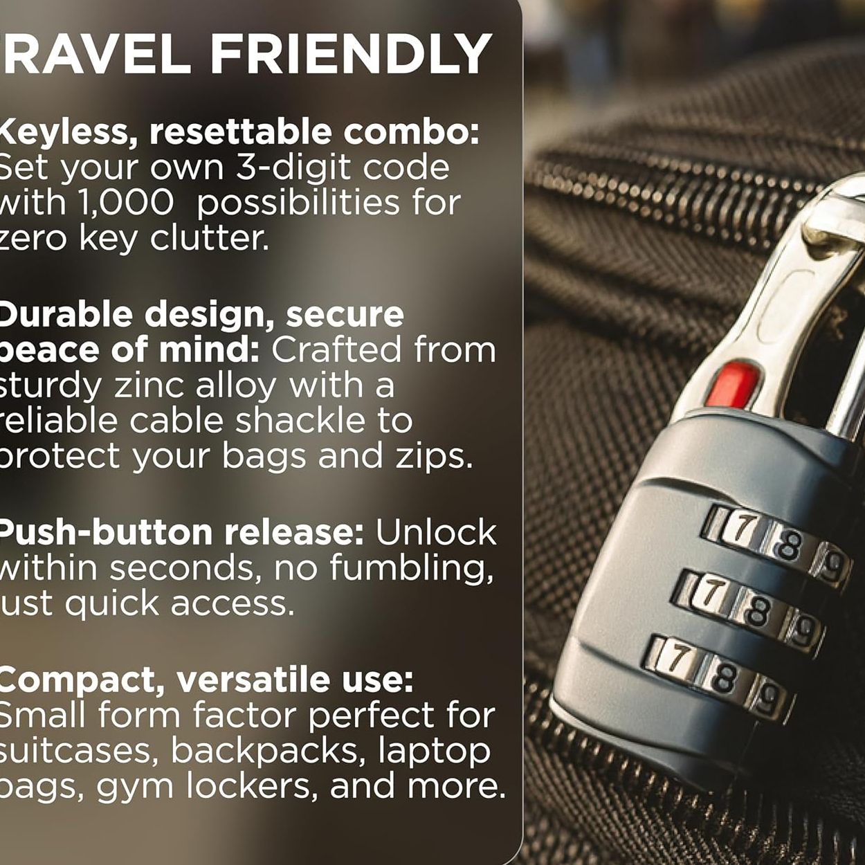 Status Combination Lock Black 