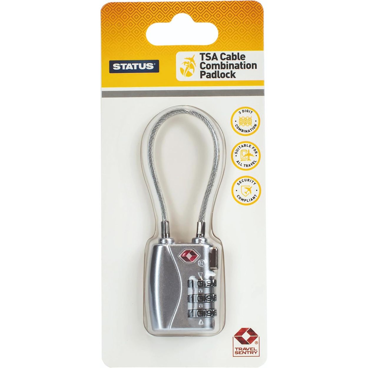 Status TSA Cable Combination Padlock
