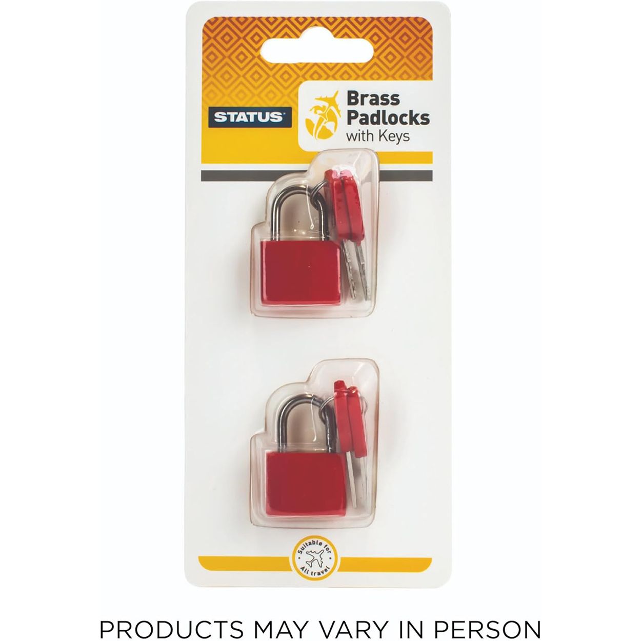 Status Travel Plastic Padlock 2 Pk