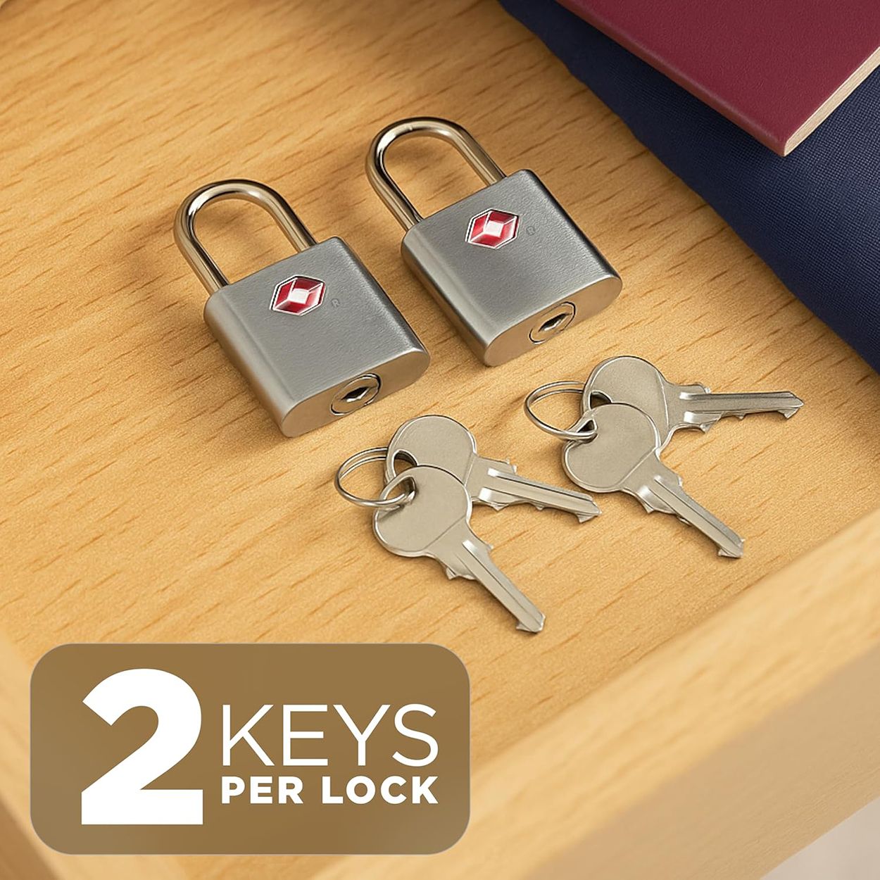 Status TSA Padlock & Keys 2Pk