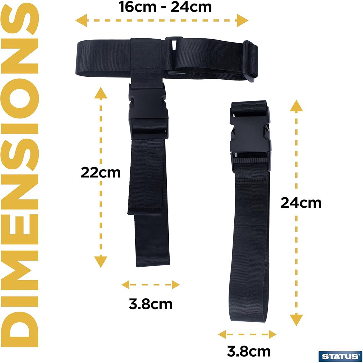 Status T-Type Luggage Strap Black