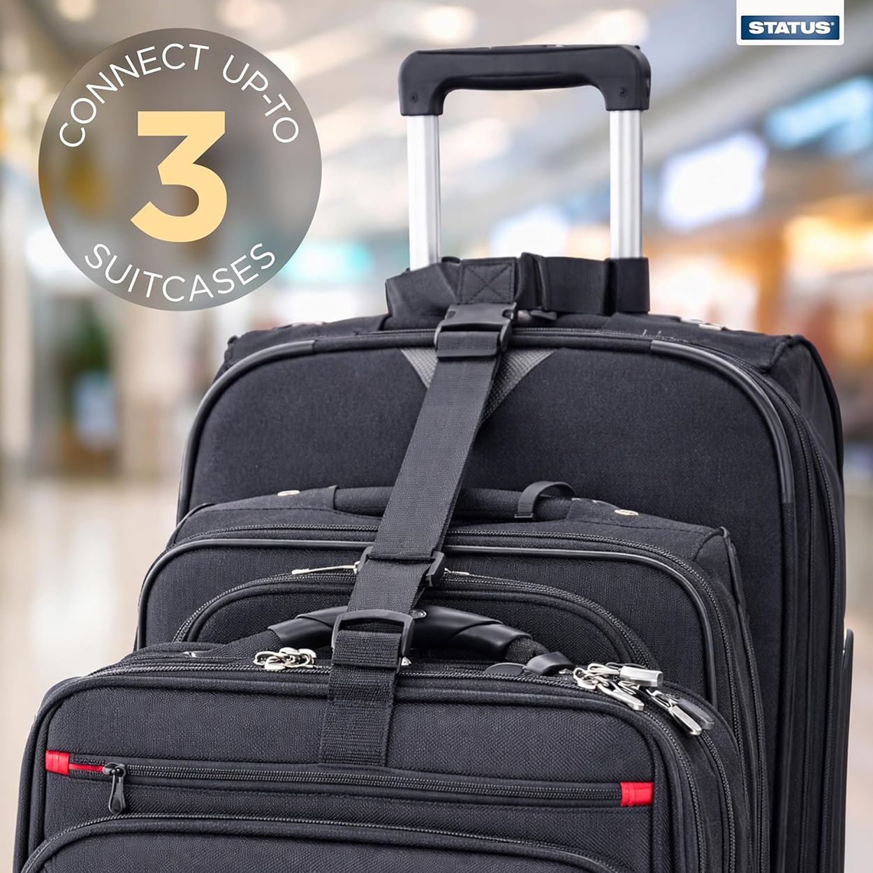 Status T-Type Luggage Strap Black