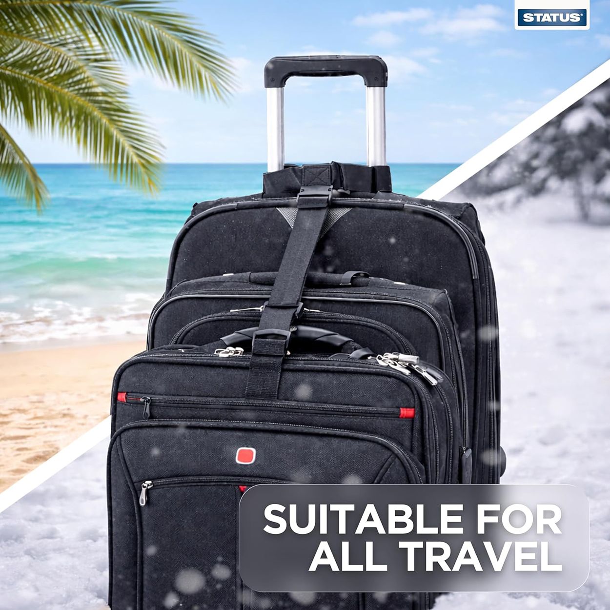 Status T-Type Luggage Strap Black