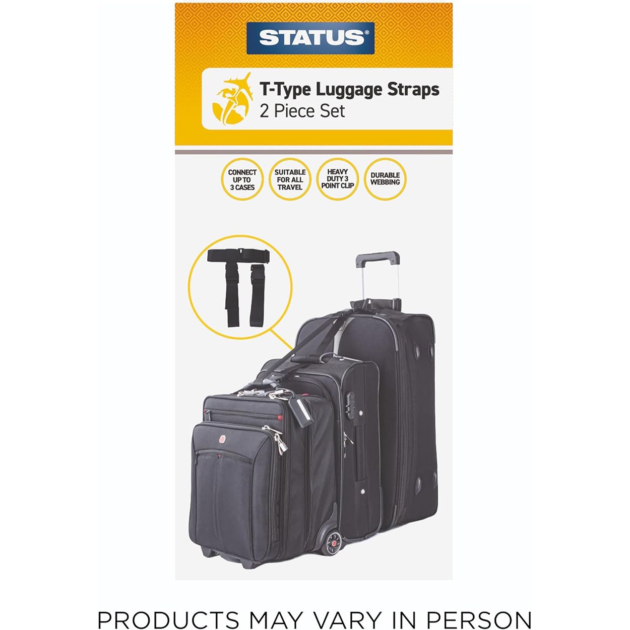Status T-Type Luggage Strap Black