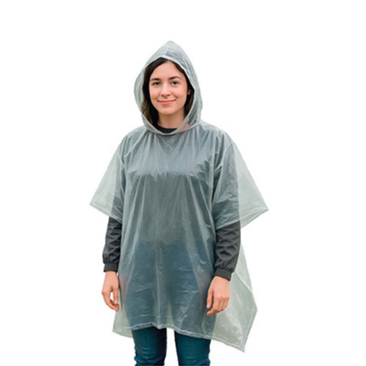 Status Clear Poncho with Hood