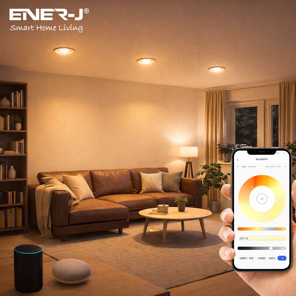 Ener-J Smart Fire Rated Downlight 8W Cct Dimmable Ip65 White 240V