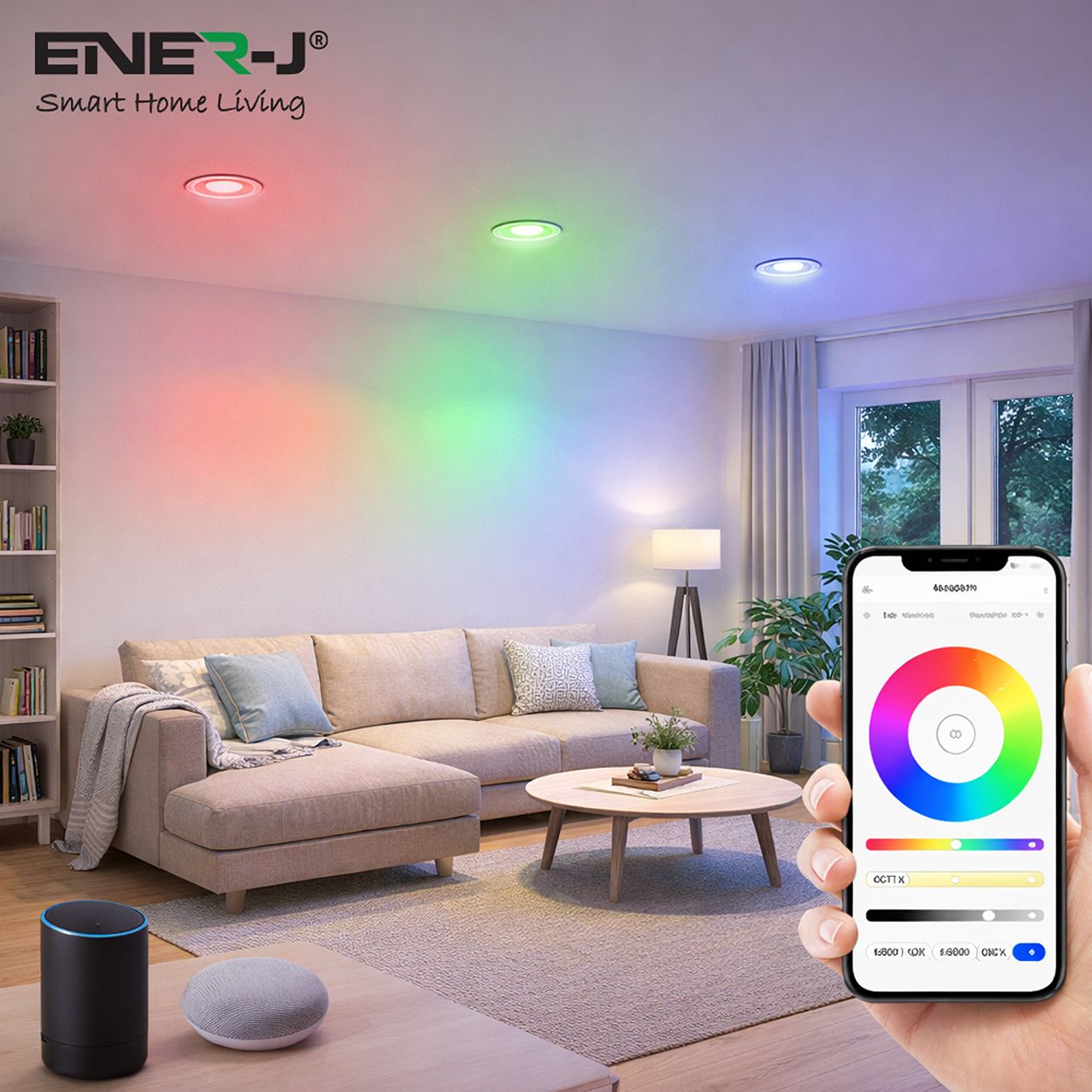 Ener-J Smart Fire Rated Downlight 8W Cct Dimmable Ip65 White 240V