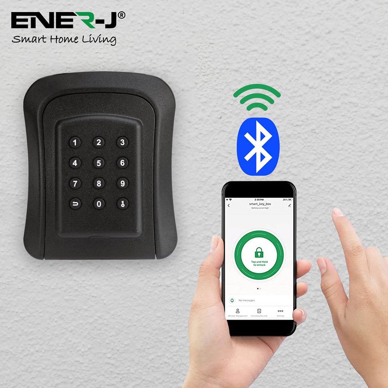 Britwall Smart Key Lock Box, Smart Key Cabinet, Bluetooth App-Controlled, Ip45 Rated, Sturdy And Reliable
