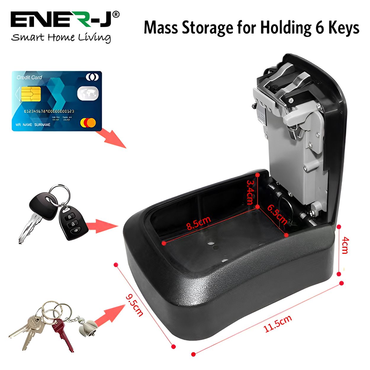 Britwall Smart Key Lock Box, Smart Key Cabinet, Bluetooth App-Controlled, Ip45 Rated, Sturdy And Reliable