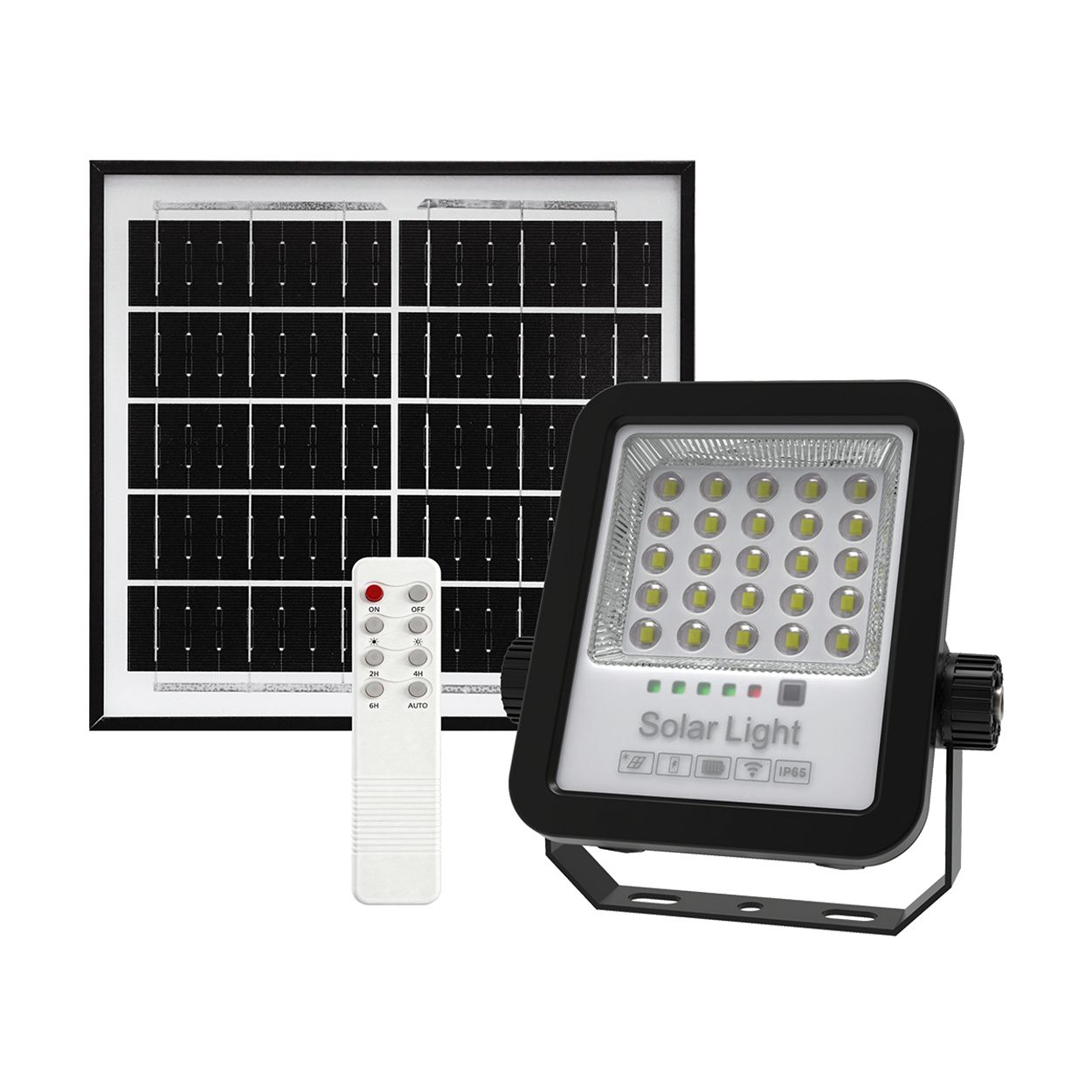 Britwall 50W Led Floodlights With Solar Panels, 6W Solar Panel, 5Ah Battery, 600 Lumens