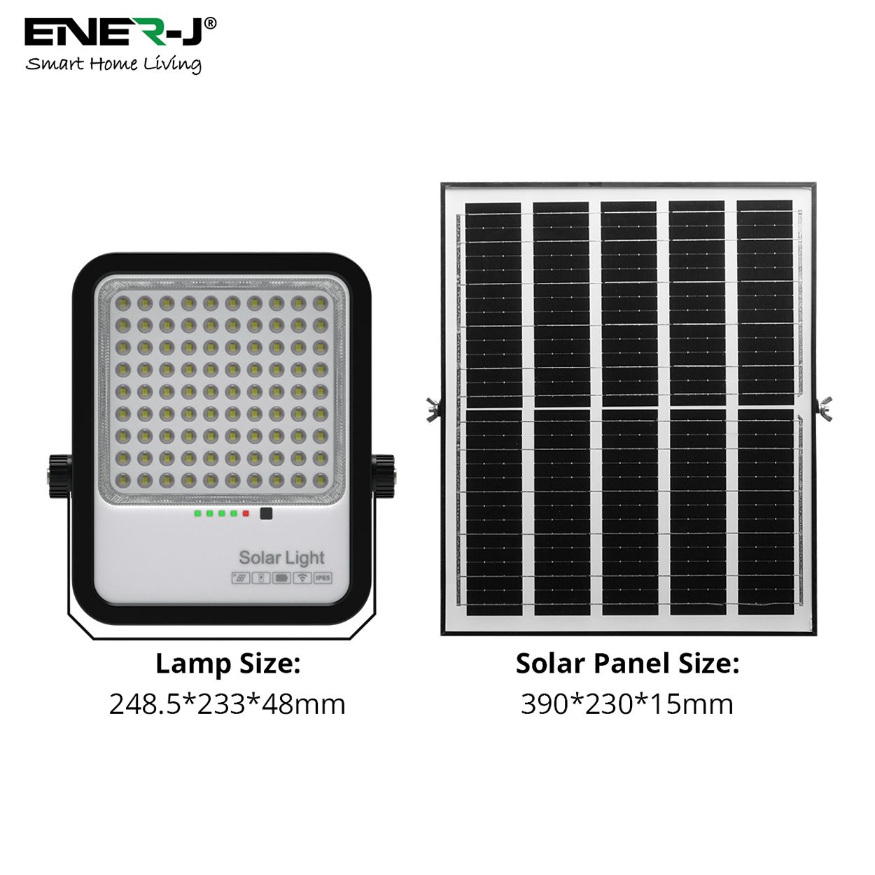 Britwall 200W Led Floodlights With Solar Panels, 20W Solar Panel, 20Ah Battery, 2200 Lumens
