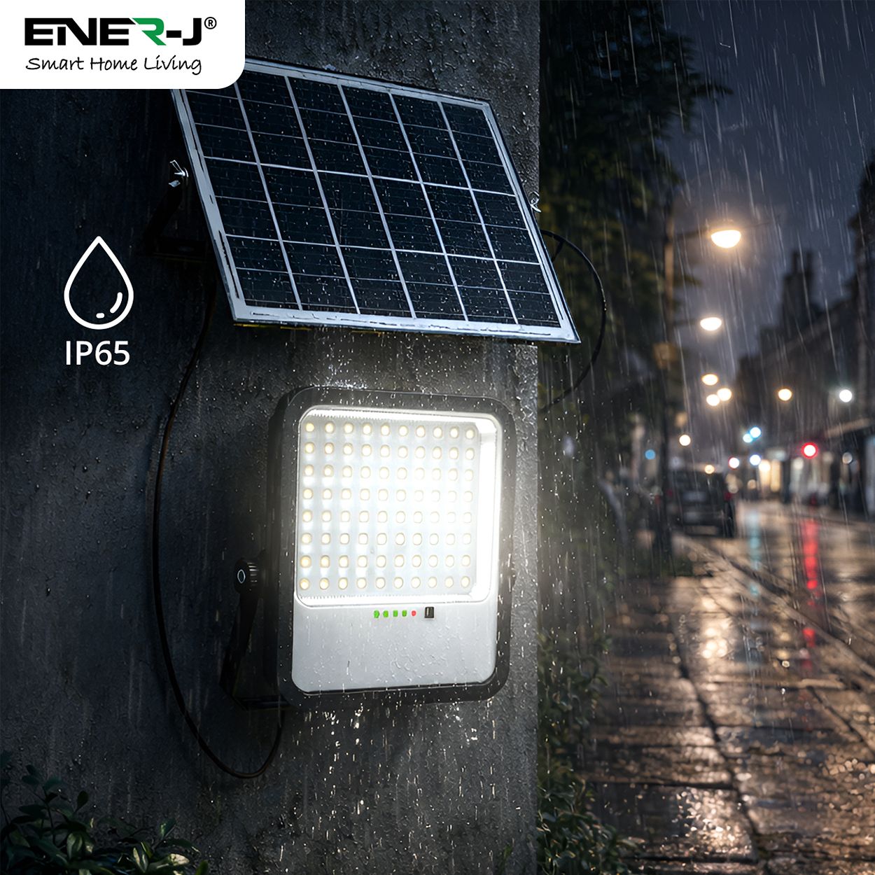 Britwall 200W Led Floodlights With Solar Panels, 20W Solar Panel, 20Ah Battery, 2200 Lumens