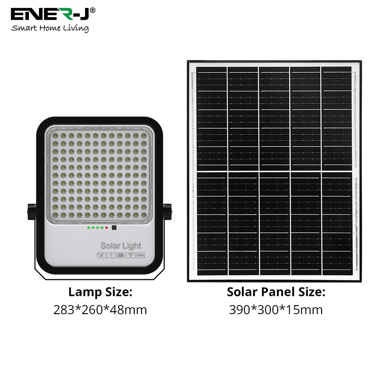 Britwall 300W Led Floodlights With Solar Panels, 30W Solar Panel, 30Ah Battery, 3300 Lumens