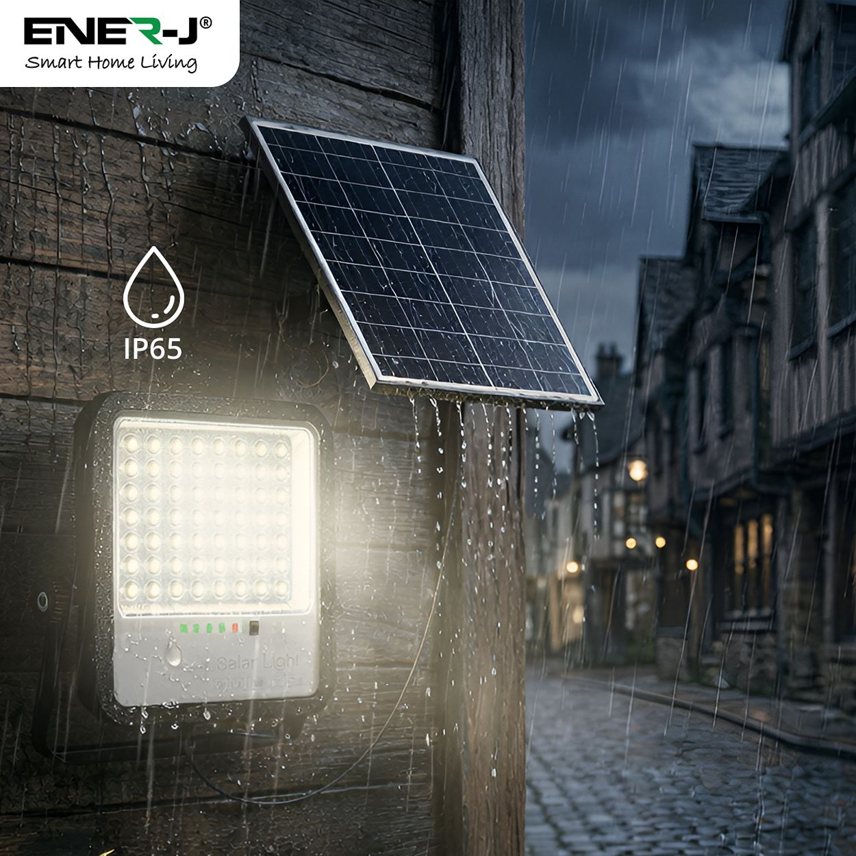 Britwall 300W Led Floodlights With Solar Panels, 30W Solar Panel, 30Ah Battery, 3300 Lumens
