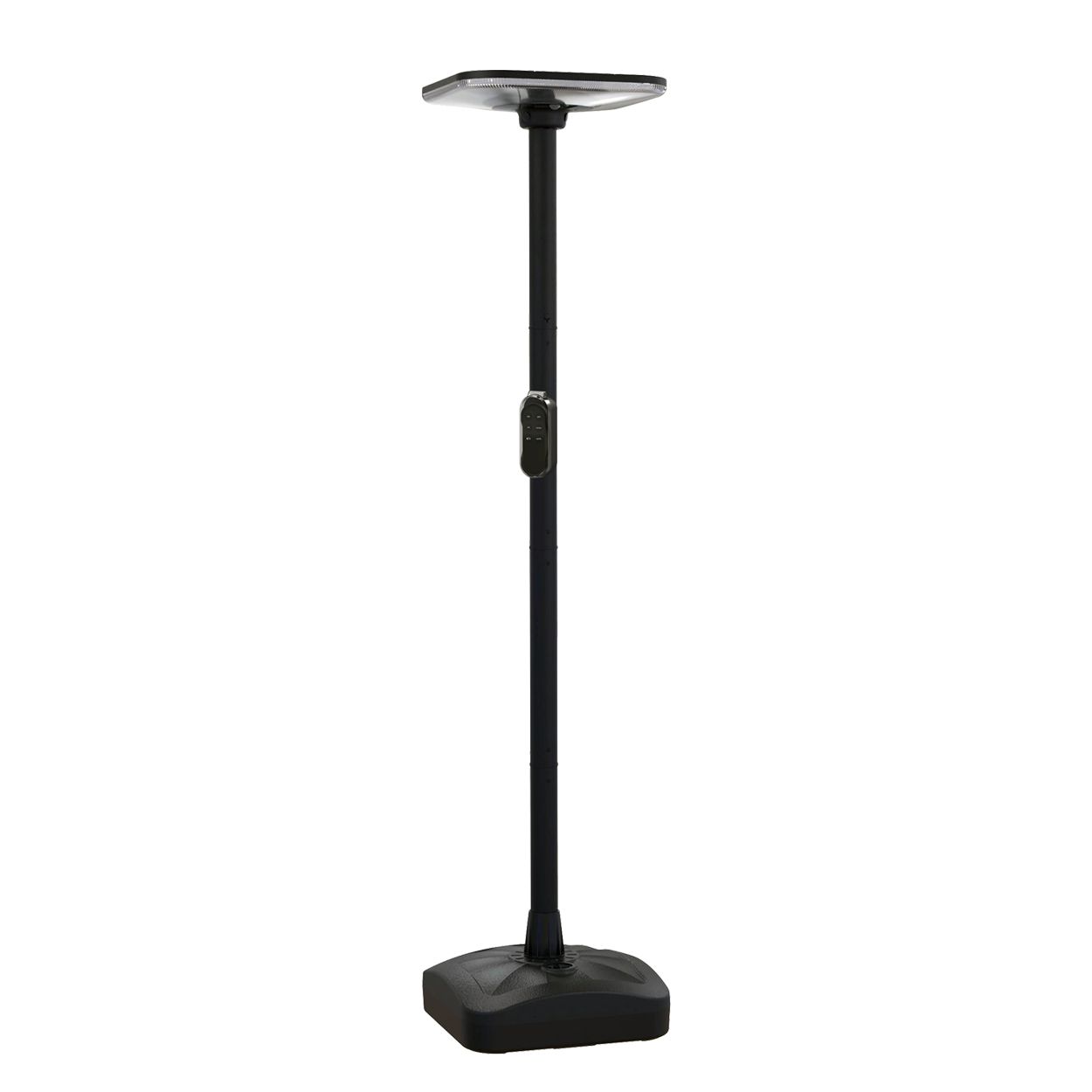 Ener - J 240W Pir Solar Garden Light With Water Tank Stand 25W Solar Panel 24Ah Battery Cct Switchable Black