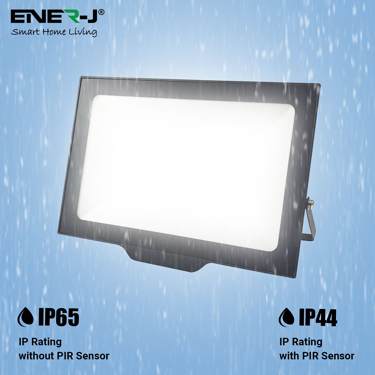 Ener-J 150W Led Floodlight Cct Switchable 3000K 4000K 6000K Ip65 Weatherproof Black 13500Lm