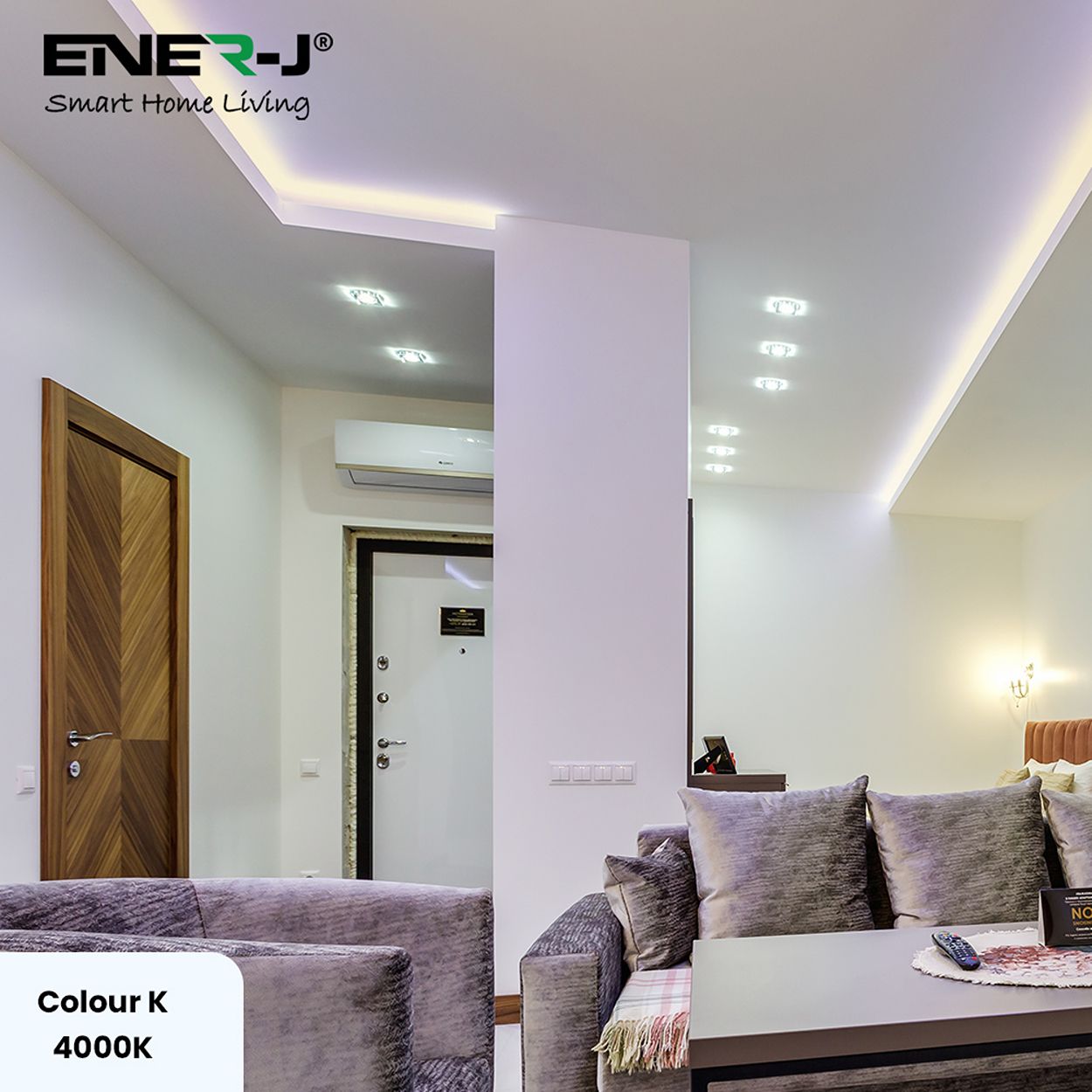 Ener-J 24V Cob Led Strip Lights 30 Meters Reel With 480 Leds/M, 12W/M, 1200Lm/M, Cri 90-92, 4000K, Ip68