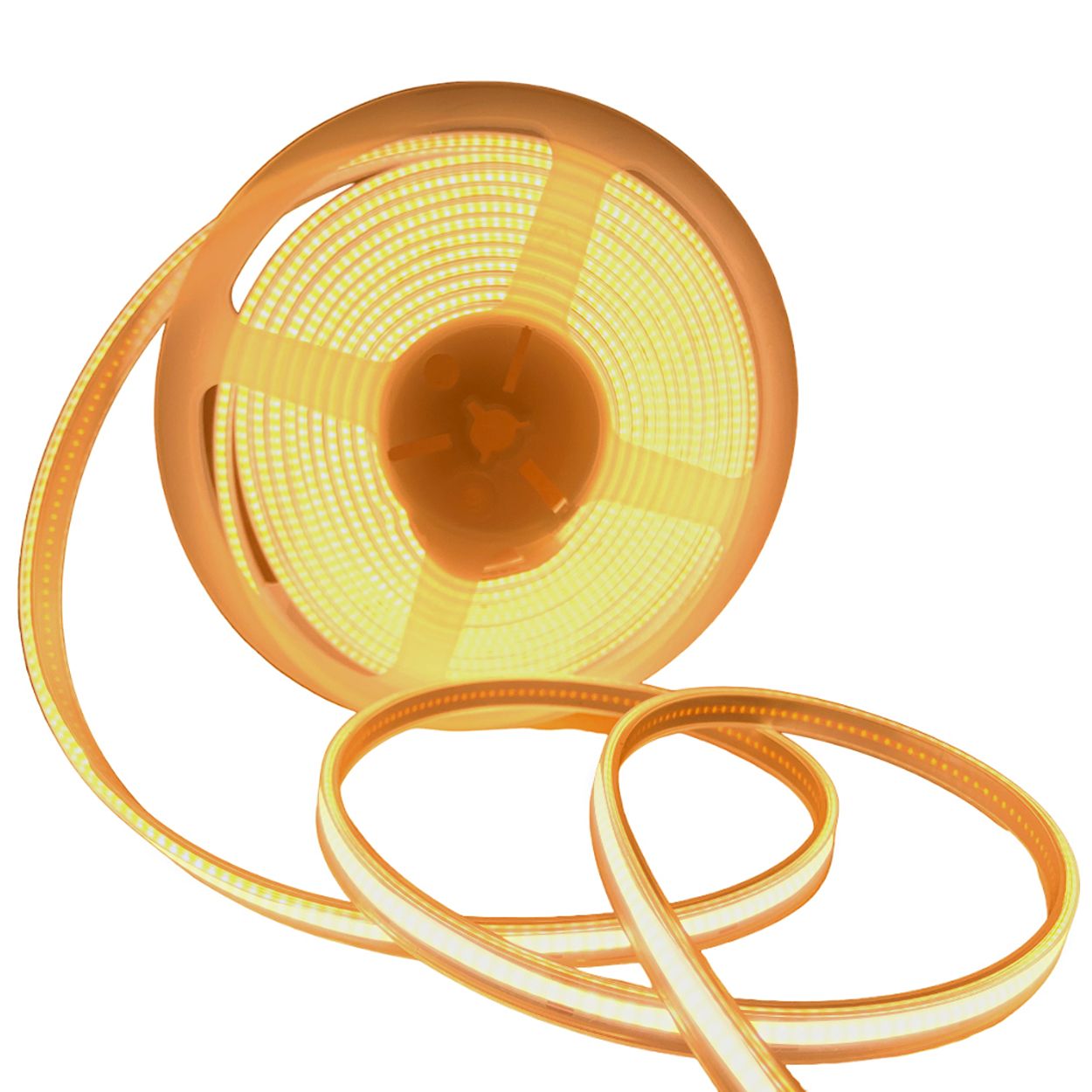 Ener-J 24V Cob Led Strip Lights 30 Meters Reel With 480 Leds/M, 12W/M, 1200Lm/M, Cri 90-92, 3000K, Ip68