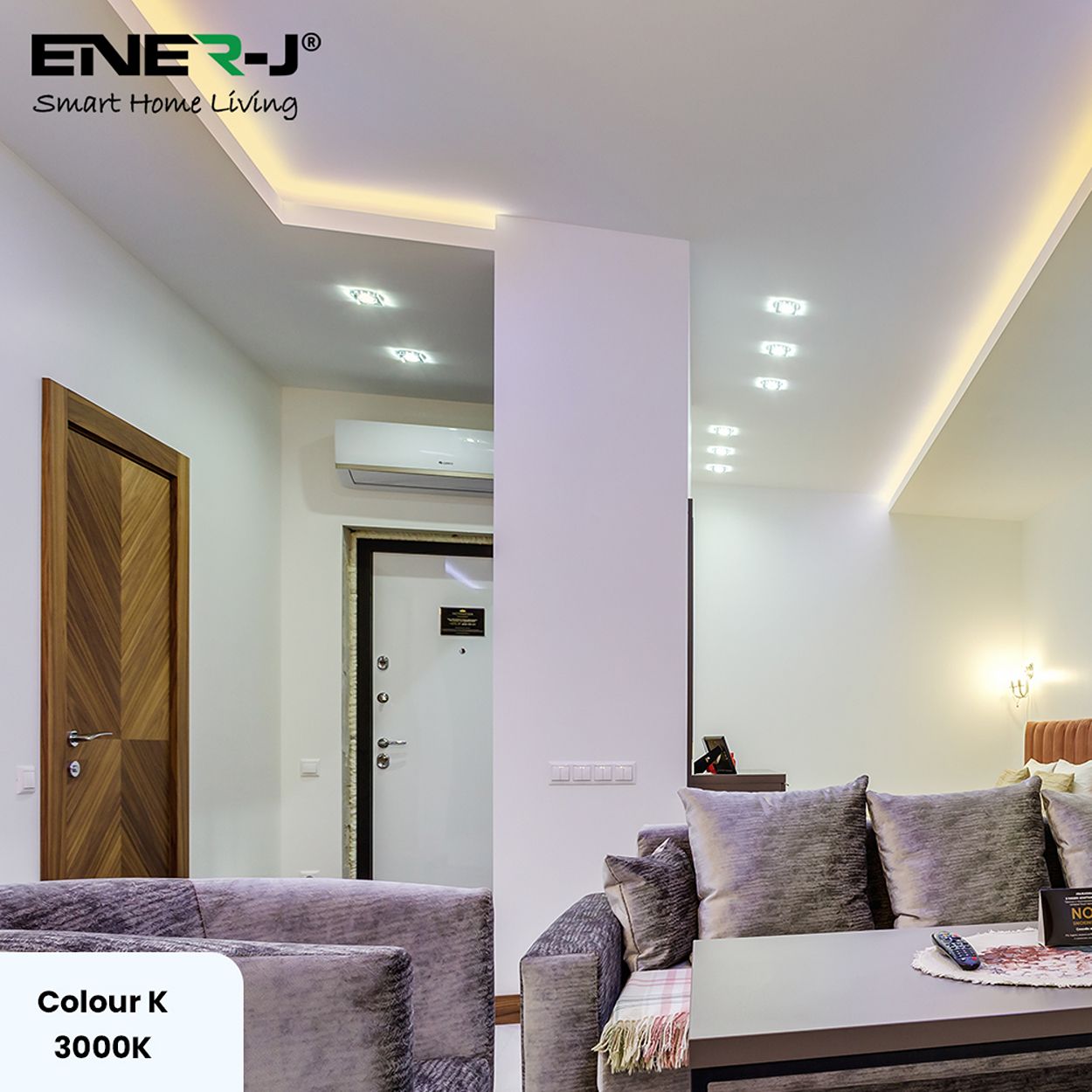 Ener-J 24V Cob Led Strip Lights 30 Meters Reel With 480 Leds/M, 12W/M, 1200Lm/M, Cri 90-92, 3000K, Ip68