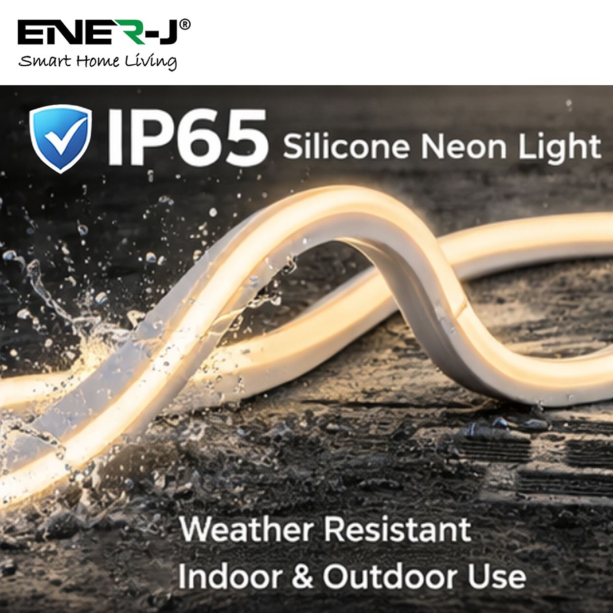 Ener-J 30M 24V Silicon Neon Flex Led Strip 10X10Mm Warm White 210W