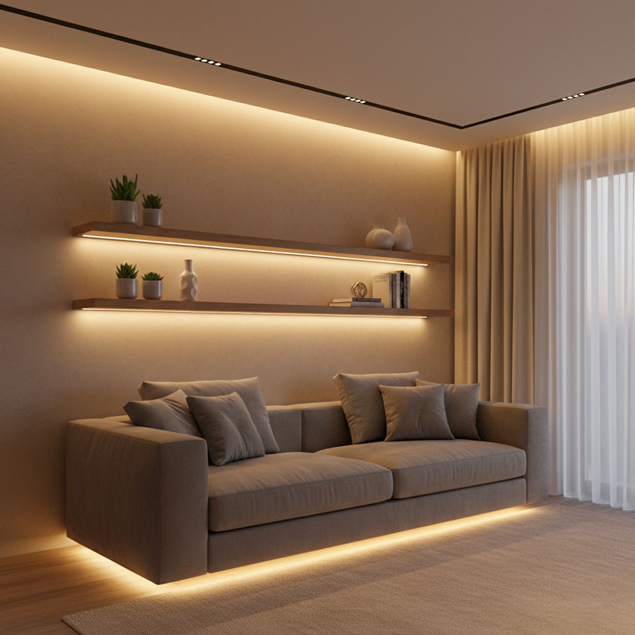 Ener-J 30M 24V Silicon Neon Flex Led Strip 10X10Mm Warm White 210W