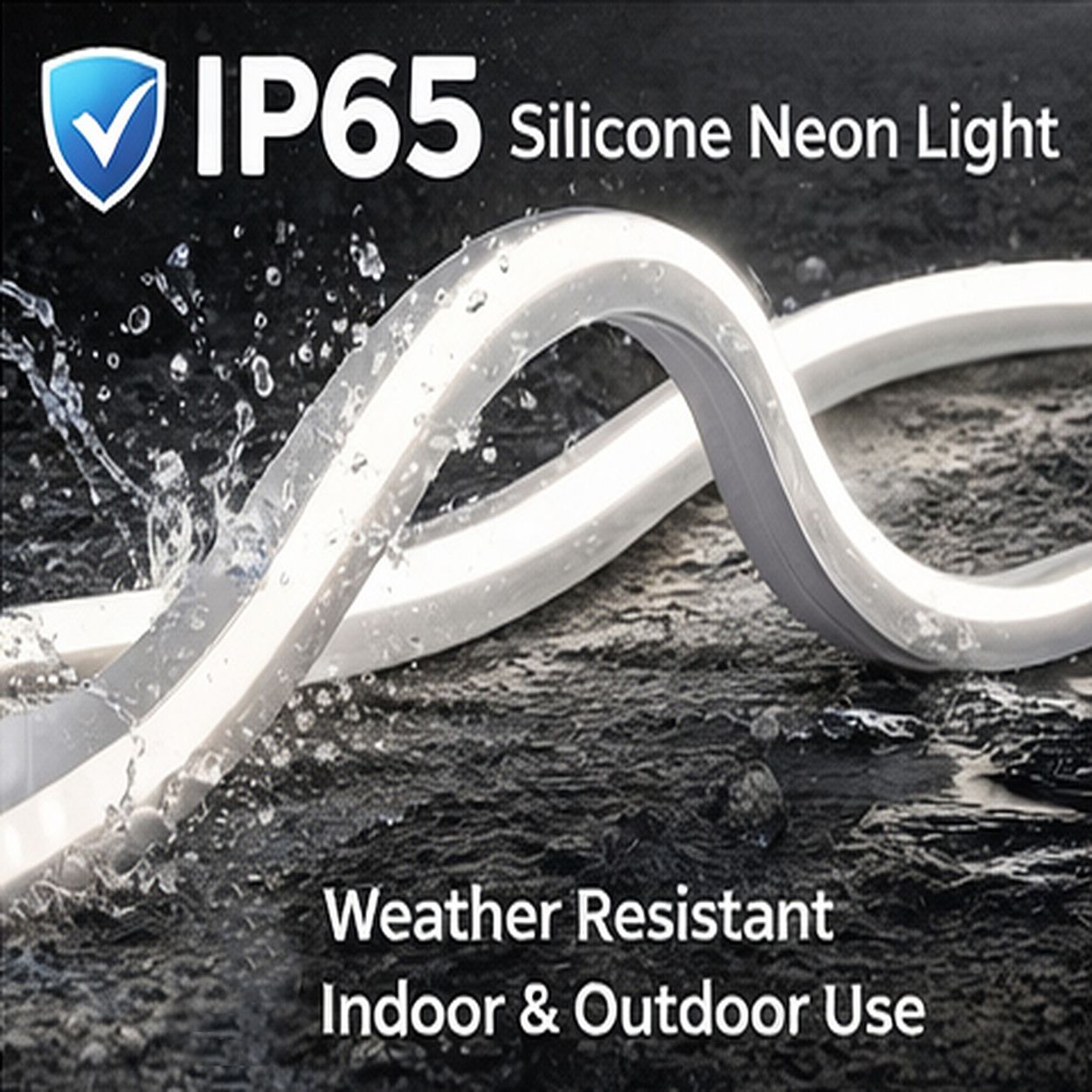 Ener-J 30M 24V Flexible Silicone Neon Led Strip Ip65 10X10Mm 120 Led Per Metre 7W White