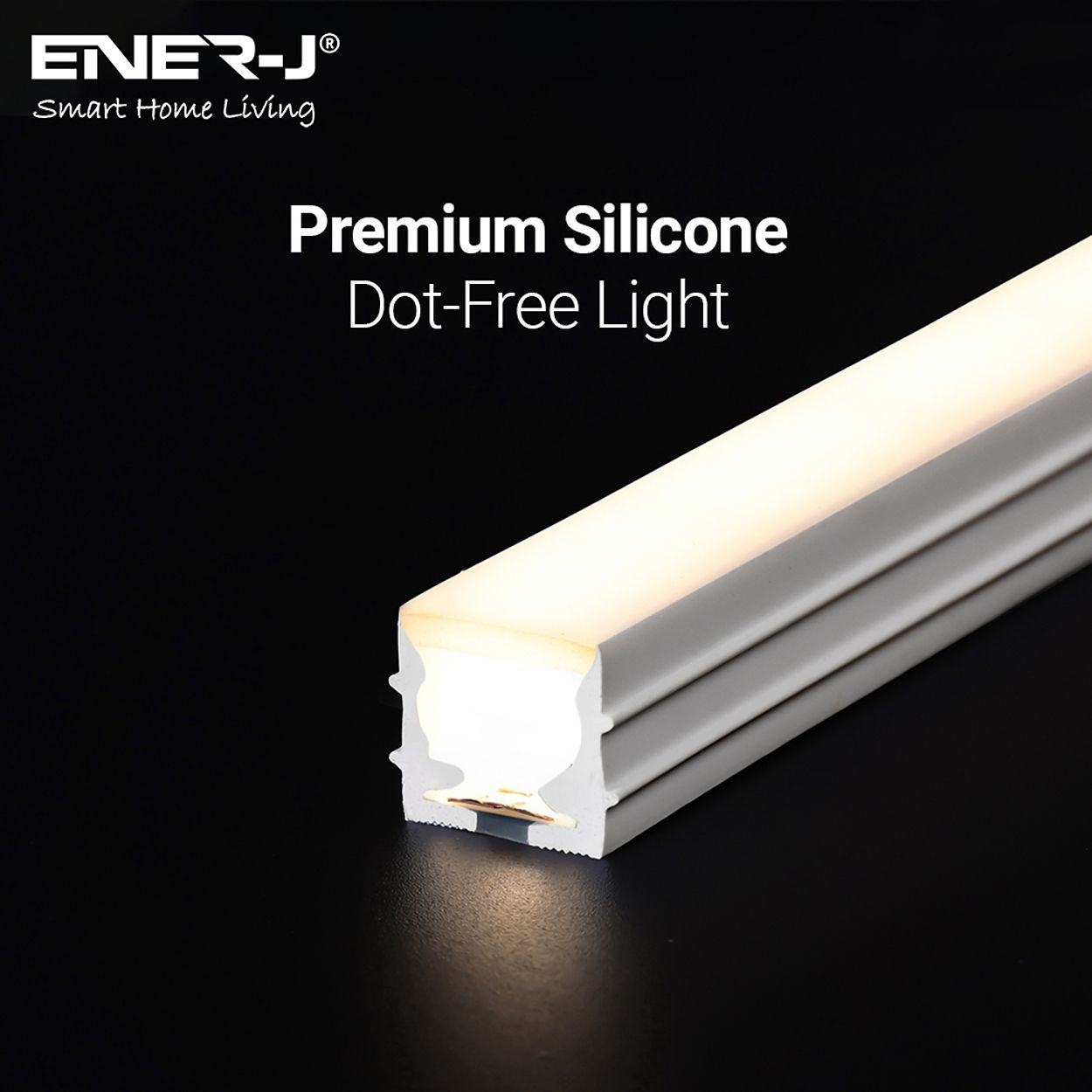 Ener-J 24V Silicon Neon Strip 30M 10X10Mm Natural White 7W Per Metre 120 Leds Per Metre
