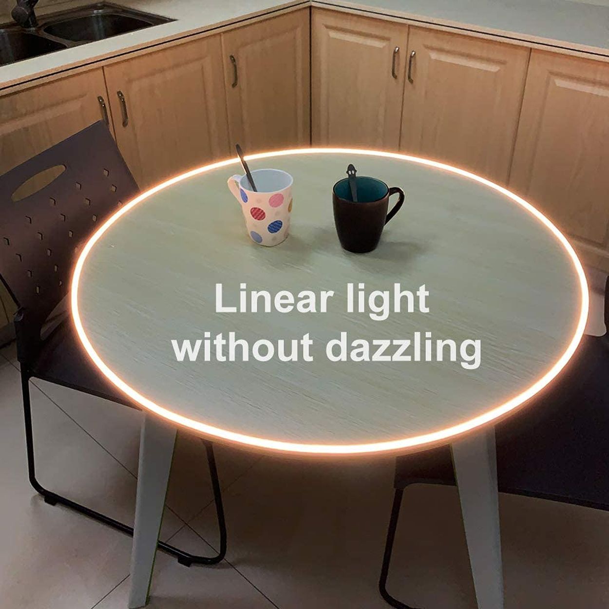 Ener-J Led Neon Light Strip Kit 3M Daylight 3000K With Uk Plug Power Supply 12V Waterproof