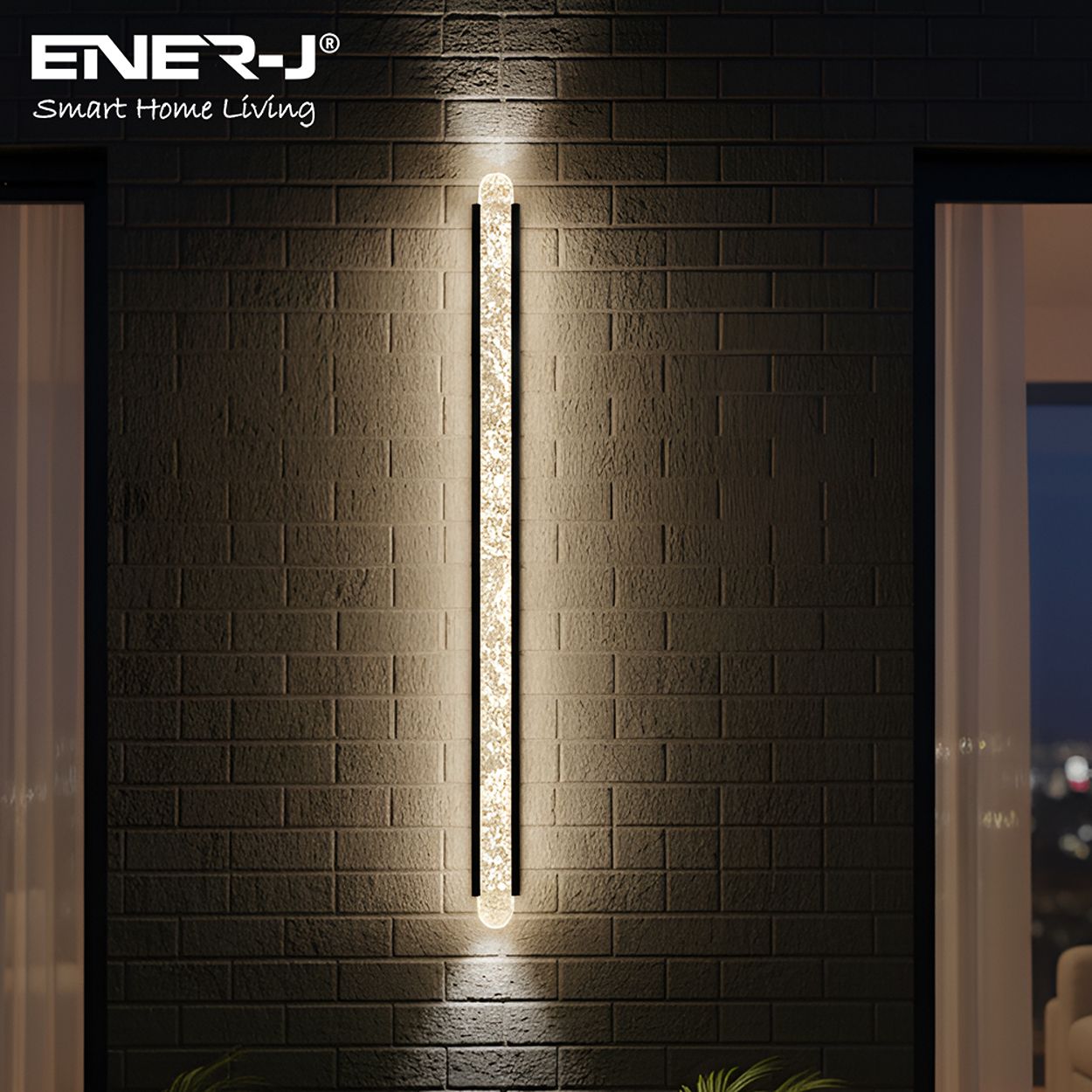 Ener-J Designer Acrylic Wall Light 1000Mm Black 42W Cct Dimming