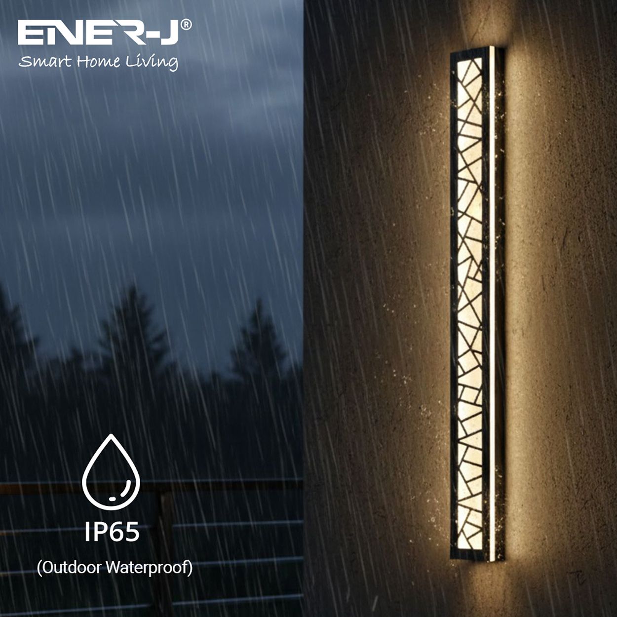 Ener-J Geometric Led Acrylic Wall Light 1000Mm 48W Cct Dimmable