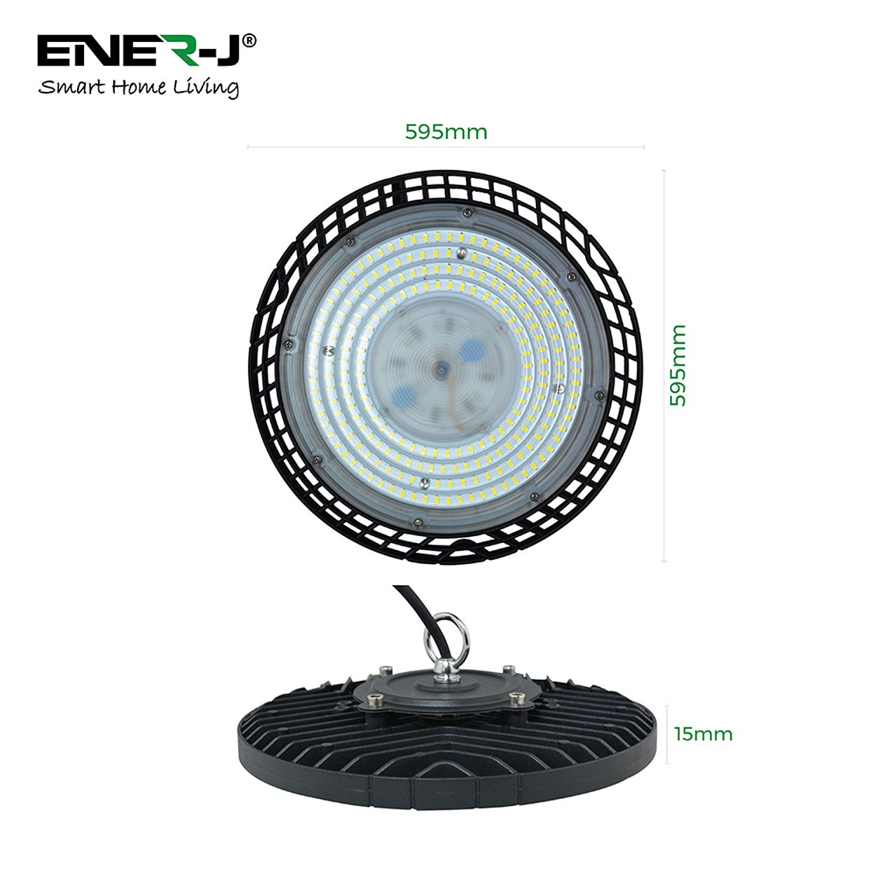 Ener-J Ufo Led High Bay Light Super Bright 100W 4000K Daylight Ip65 For Warehouse & Garage Lighting