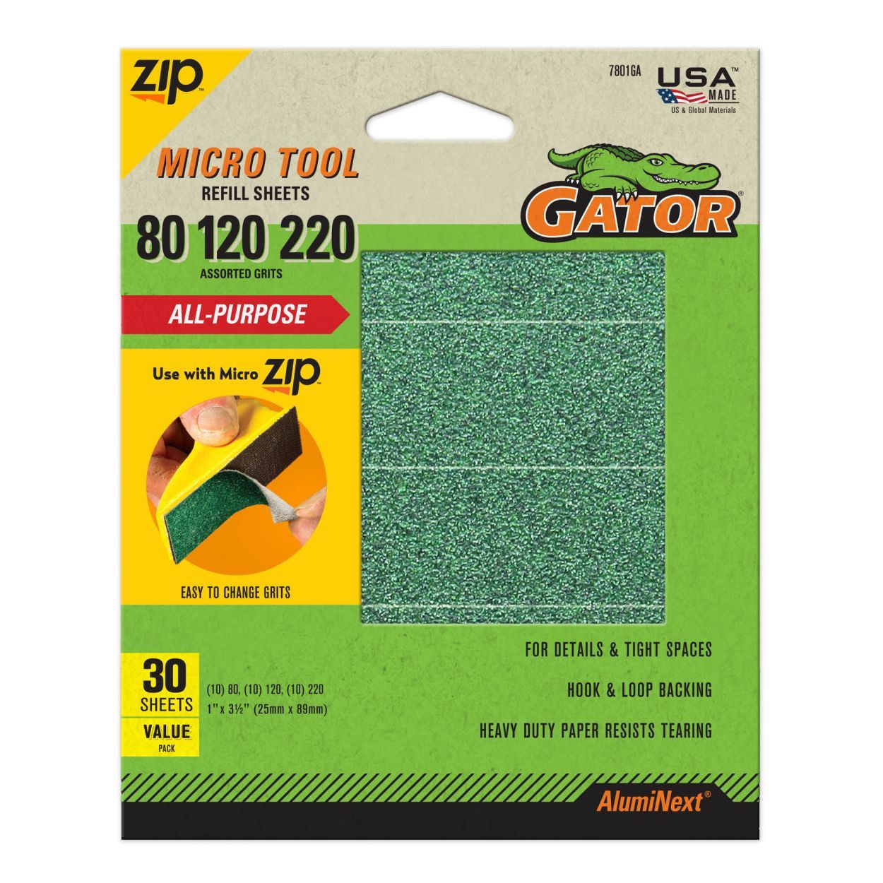 Gator Micro Zip Refil Sheets - x30 Assorted Sheets