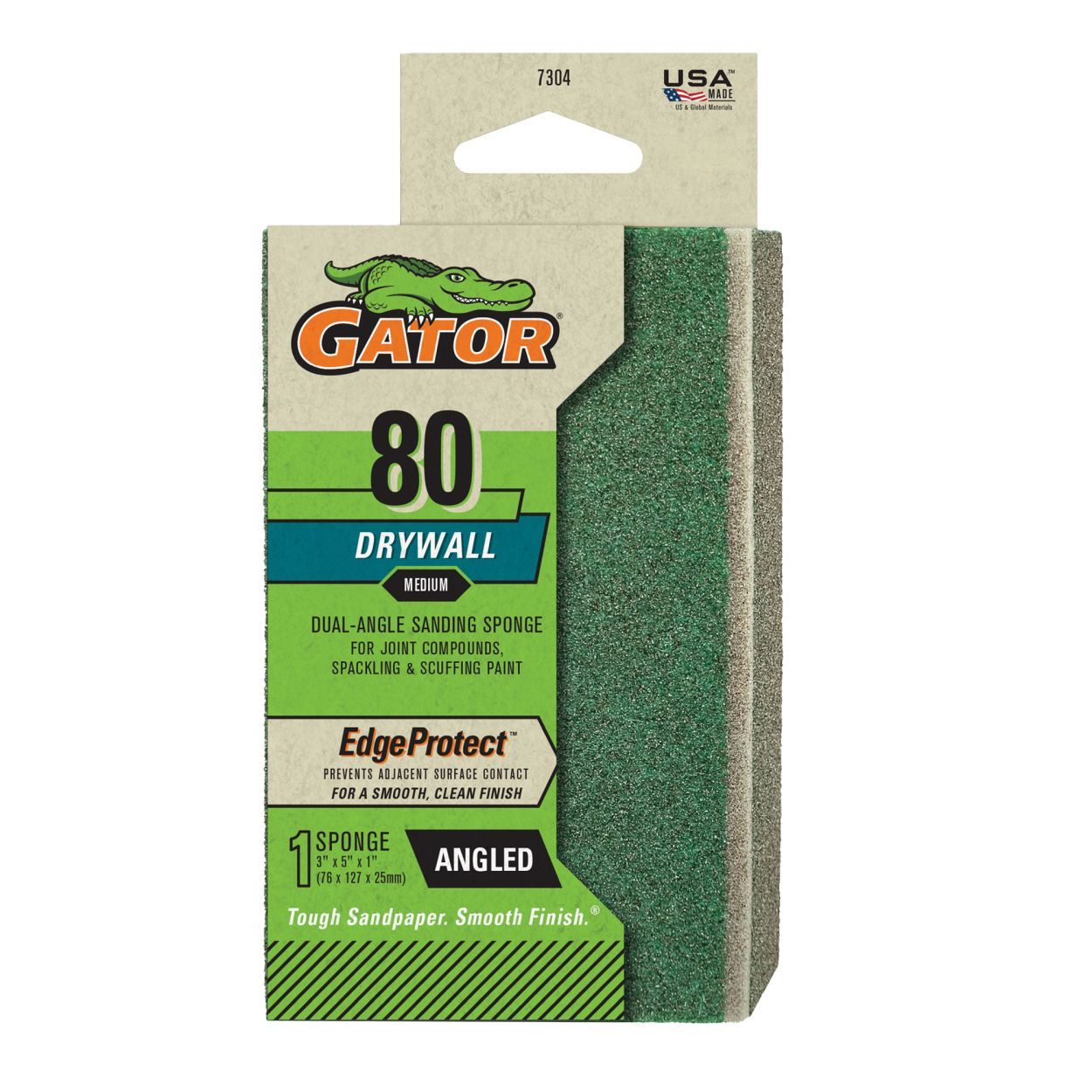 Gator Dual Angled Sanding Sponge 80Grit 