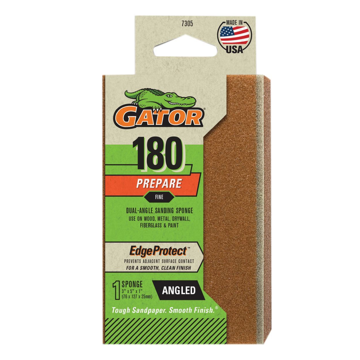 Gator Dual Angled Sanding Sponge 180Grit