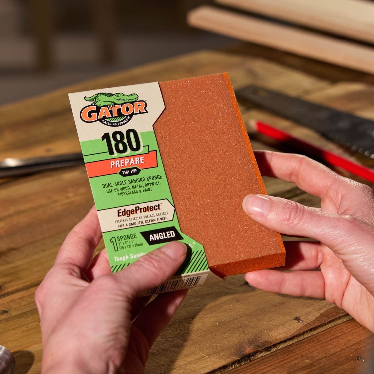 Gator Dual Angled Sanding Sponge 180Grit