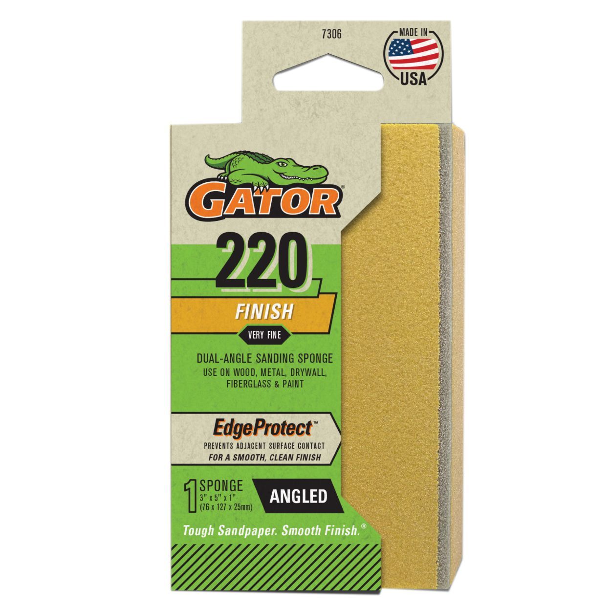 Gator Dual Angled Sanding Sponge 220Grit 