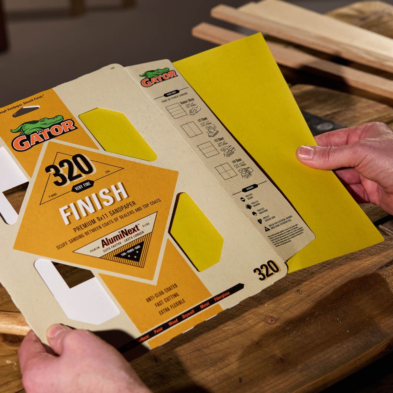Gator Premium Sanding Sheets 3pack 320Grit